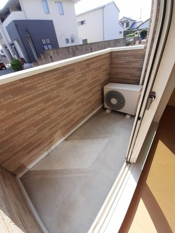 グレイス　Ｂのバルコニー|外からの目が気にならないバルコニーで洗濯物が干せます