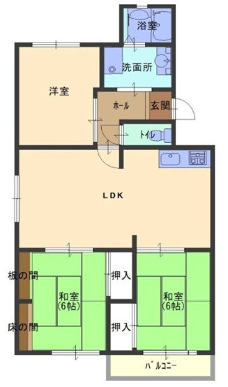 【間取り】 | 垂水高丸住宅６号棟　収益