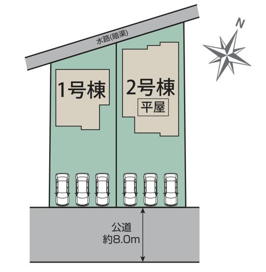 【区画図】 | 行田市桜町1丁目　　新築戸建　全2棟　1号棟