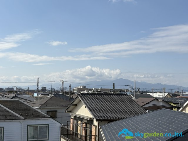 茅ヶ崎市松が丘2丁目　新築戸建　全3棟1号棟の展望|ルーフバルコニーからの眺め
天候により、富士山・大山・江の島シーキャンドル遠望