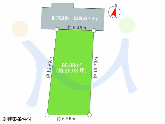 新潟市中央区白山浦2丁目の区画図