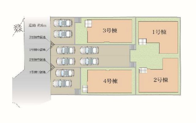 【区画図】 | 福岡市東区若宮4丁目4期　1号棟（全4棟）【仲介手数料無料・0円】 | 区画図です。1号棟