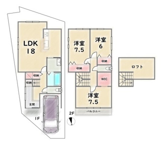 【参考プラン】 | 右京区太秦馬塚町　建築条件なし | 《新築参考プラン》