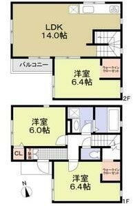 刈谷市大正町戸建賃貸Ｂ棟の間取り