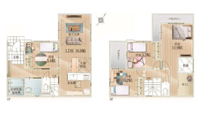 【間取り】 | 福岡市東区若宮4丁目4期　2号棟（全4棟）【仲介手数料無料・0円】 | 平日、土日祝日もお好きな日時にご見学可能です。お気軽にお問合せ下さい。