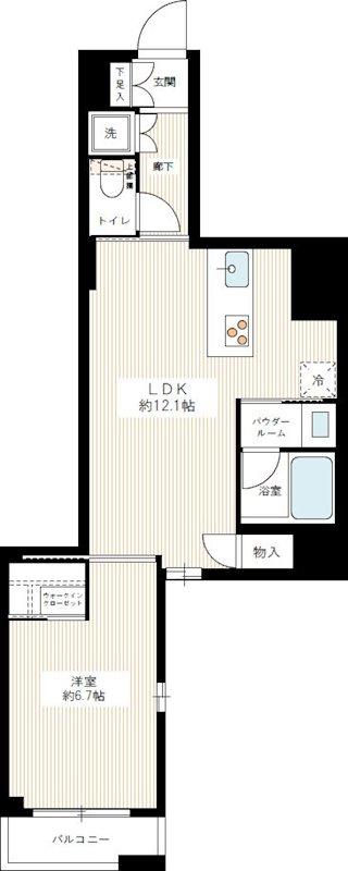 ＴＲＡＤＩＳ浅草橋の間取り