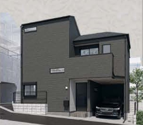 横浜市港北区篠原東1丁目 新築戸建て【仲介手数料無料】の外観パース