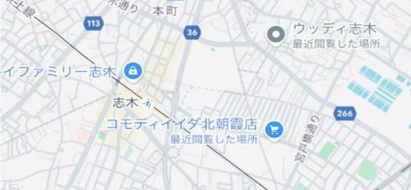 ウッディ志木の地図