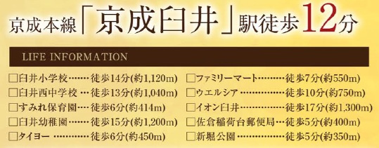 【周辺】 | グラファーレ佐倉市臼井台5期
