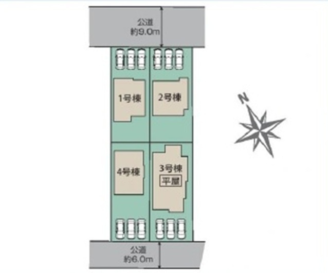 新築戸建　深谷市上柴町西1-16-10（全4棟）の区画図