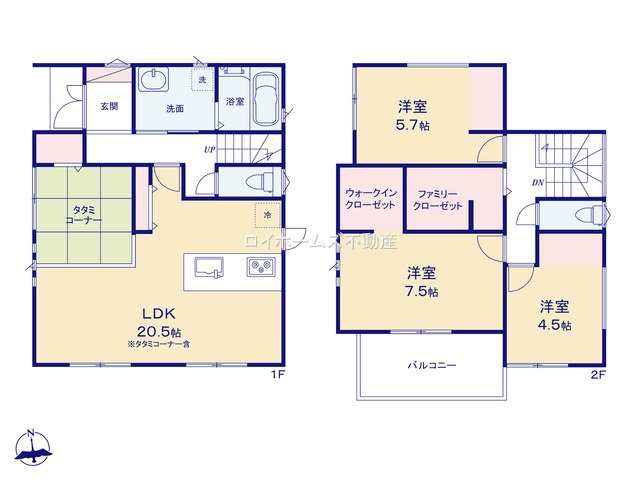 【間取り】 | 春日井市高座台３丁目6-10『仲介料無料』新築戸建て | 1号棟