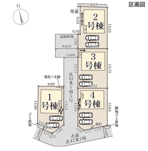 リーブルガーデン桜井市栗殿13期の区画図