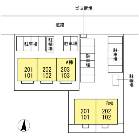 セレーノ　Bの区画図