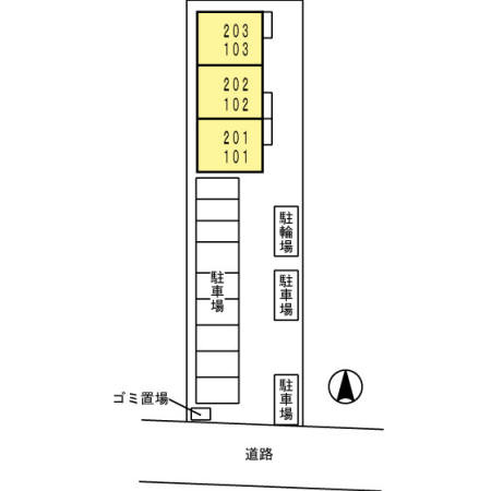 アジュールⅡの区画図