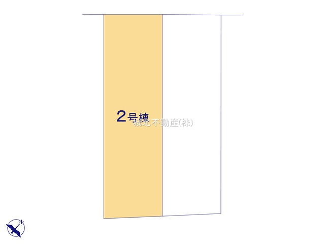練馬区南大泉６丁目 全2棟 2号棟の区画図|土地面積103.39㎡ 前面道路約6.0ｍ公道に面する整形地です