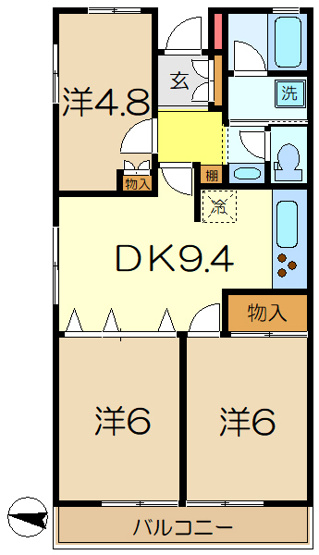 【間取り】 | 港南台駅前プラザ２号棟