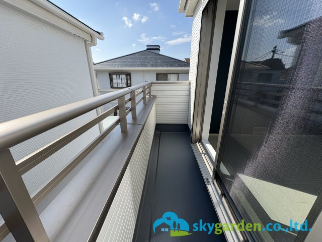 茅ヶ崎市松が丘2丁目　新築戸建　全3棟2号棟のバルコニー|2階のバルコニー