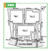 茅ヶ崎市松が丘2丁目　新築戸建　全3棟2号棟の区画図