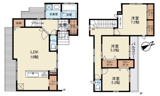 【間取り】 | 羽曳野市白鳥1丁目　中古戸建 | 3LDK中古戸建！長期優良住宅&省令準耐火&耐震等級3+制震ダンパーなど性能面も安心。物件に関するお問い合わせはお気軽にどうぞ。