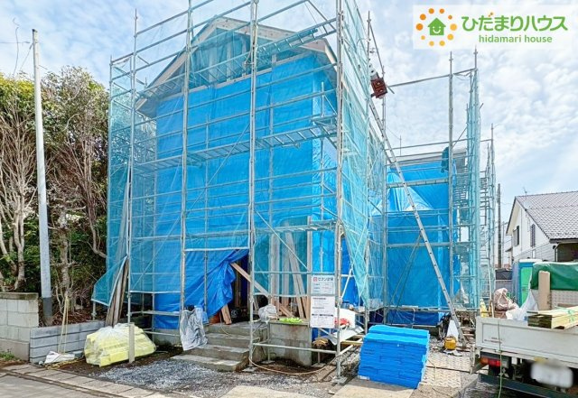 ひたちなか市東大島1期　新築戸建の前面道路含む現地写真|車の出入りもラクラクできちゃいます(^^♪