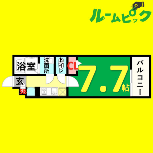リブリ・シャトーエ　名古屋市賃貸　仲介手数料無料の間取り