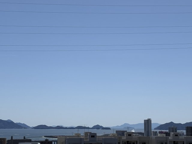 フローレンス井口台ビューステージの展望|瀬戸内オーシャンビュー。日本三景の宮島、絵の島、周防大島も見えます。（気象条件によります）