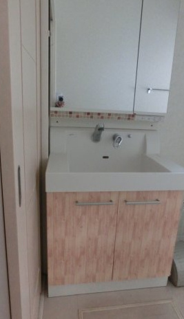 川越市的場　2LDK+カースペース付き　中古戸建の独立洗面台