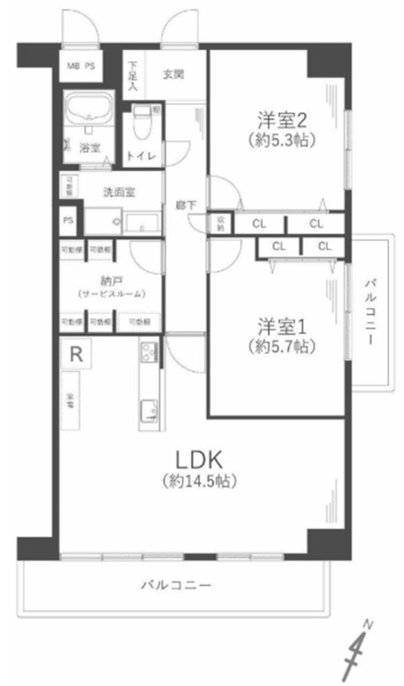 パレス大開通の間取り|新生活にふさわしい、キレイなお部屋をご用意しています。
