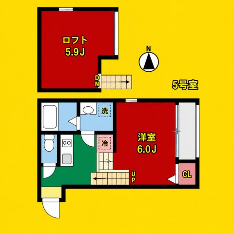 ハーモニーテラス大杉町Ⅲ　名古屋市賃貸　仲介手数料無料の間取り