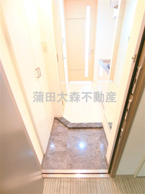 スカイコートパレス蒲田の玄関|うれしい姿見鏡付きの玄関