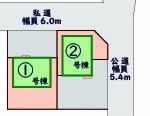 【区画図】 | 【月々６ 万 円 台～・おまとめ不要】古川穂波全2棟　2号棟