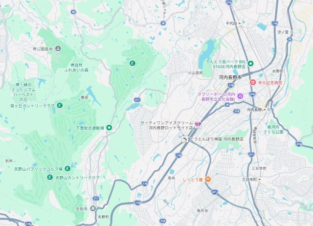河内長野市小山田町　第1期　新築一戸建ての地図