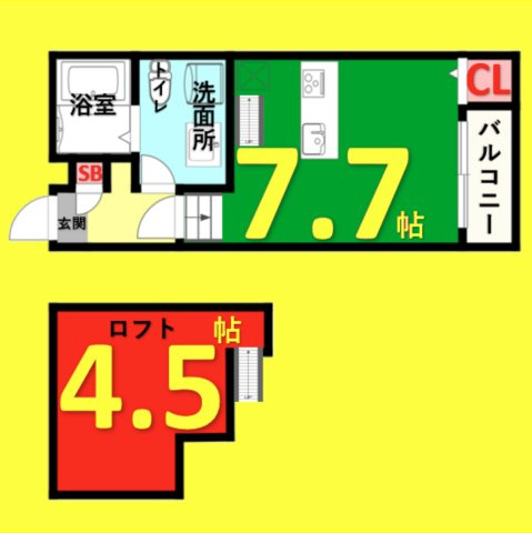 Oak Tree Maison志賀　名古屋市賃貸　仲介手数料無料の間取り