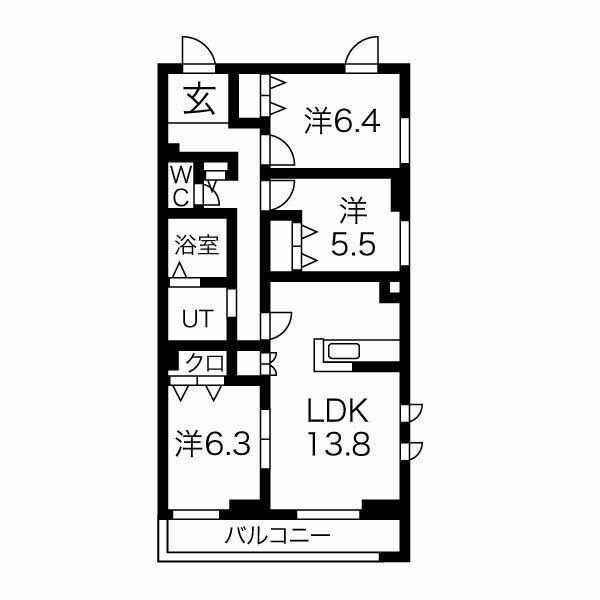 エフティー西宮北口A棟の間取り
