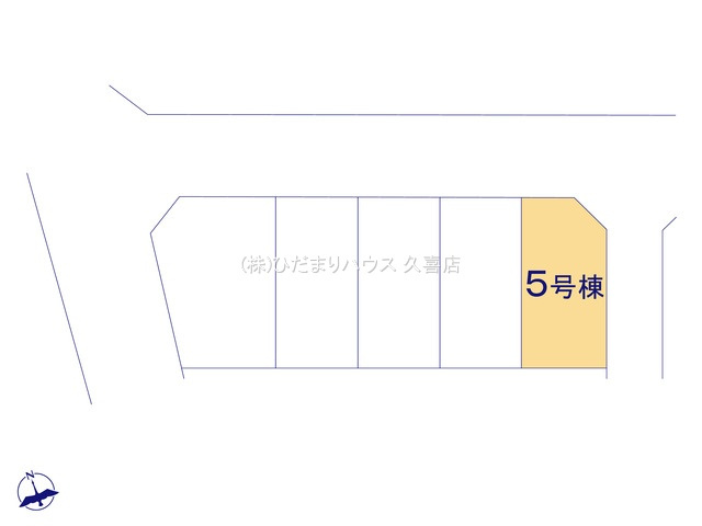 加須市三俣1丁目　新築一戸建て　05　リーブルガーデンの区画図|全5区画