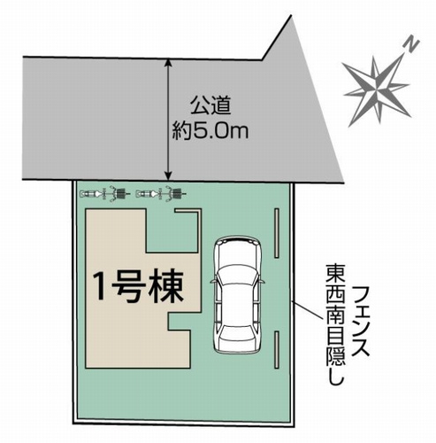 【区画図】 | 【仲介手数料０円】相模原市南区東林間1丁目　新築一戸建て | 相模原市南区東林間1丁目　新築一戸建て