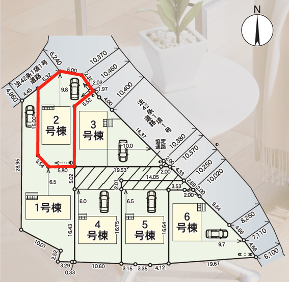 【区画図】 | Cradle garden　二本松市郭内第５　２号棟 | ★内覧予約でブランド米2kg★
