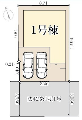 神戸市西区持子1丁目の区画図