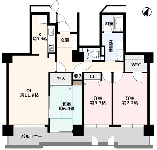 【間取り】 | 朝日センチュリーみずほ台B棟 | ３LDK