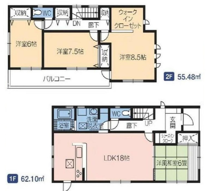 【中古戸建】太田市由良町の間取り|■間取り図｜敷地面積：218.64㎡（約66.13坪）建物面積：117.58㎡（約35.56坪）
