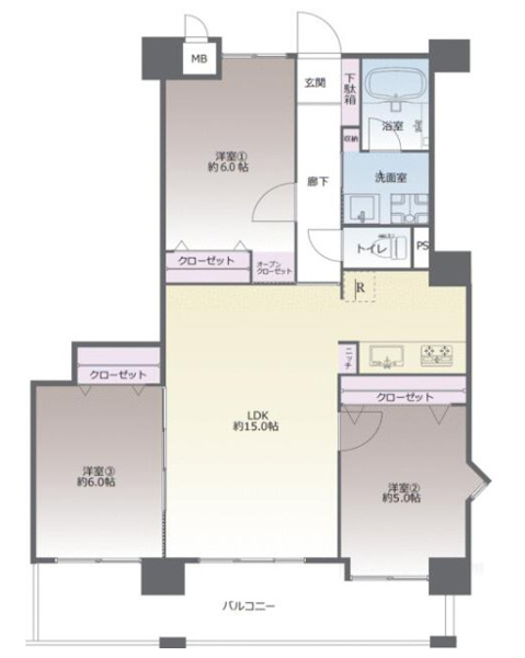 【間取り】 | モントーレ周船寺☆仲介手数料無料☆