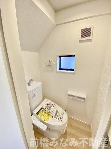 【新築】前橋市関根町第3　限定1棟　クレイドルガーデン　新築建売のトイレ|清潔感のあるトイレです