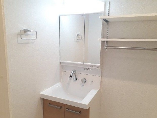 パークサイドグリーンの洗面所|広い洗面スペース