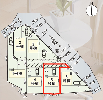【区画図】 | Cradle garden　二本松市郭内第５　５号棟 | ★内覧予約でブランド米2kg★