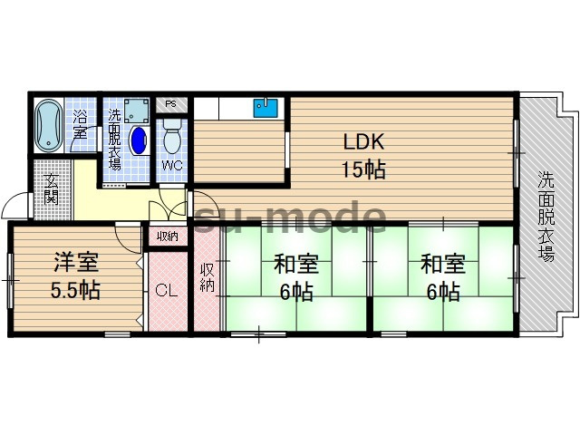 【間取り】 | ルノン茨木Ⅰ