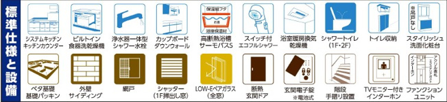 【設備】 | 小田原市下大井　新築戸建て　広々庭付き