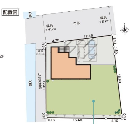 【区画図】 | 小田原市下大井　新築戸建て　広々庭付き
