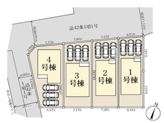 【区画図】 | 蓮田市西新宿４　新築分譲住宅