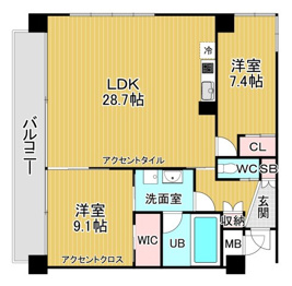 プレジオさくら夙川の間取り