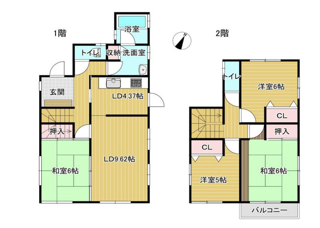 【間取り】 | 行田市桜町3丁目　中古戸建　